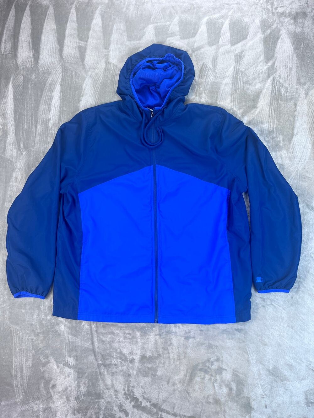Starter Two-Tone Windbreaker Jacket 2XL Royal Blue Navy